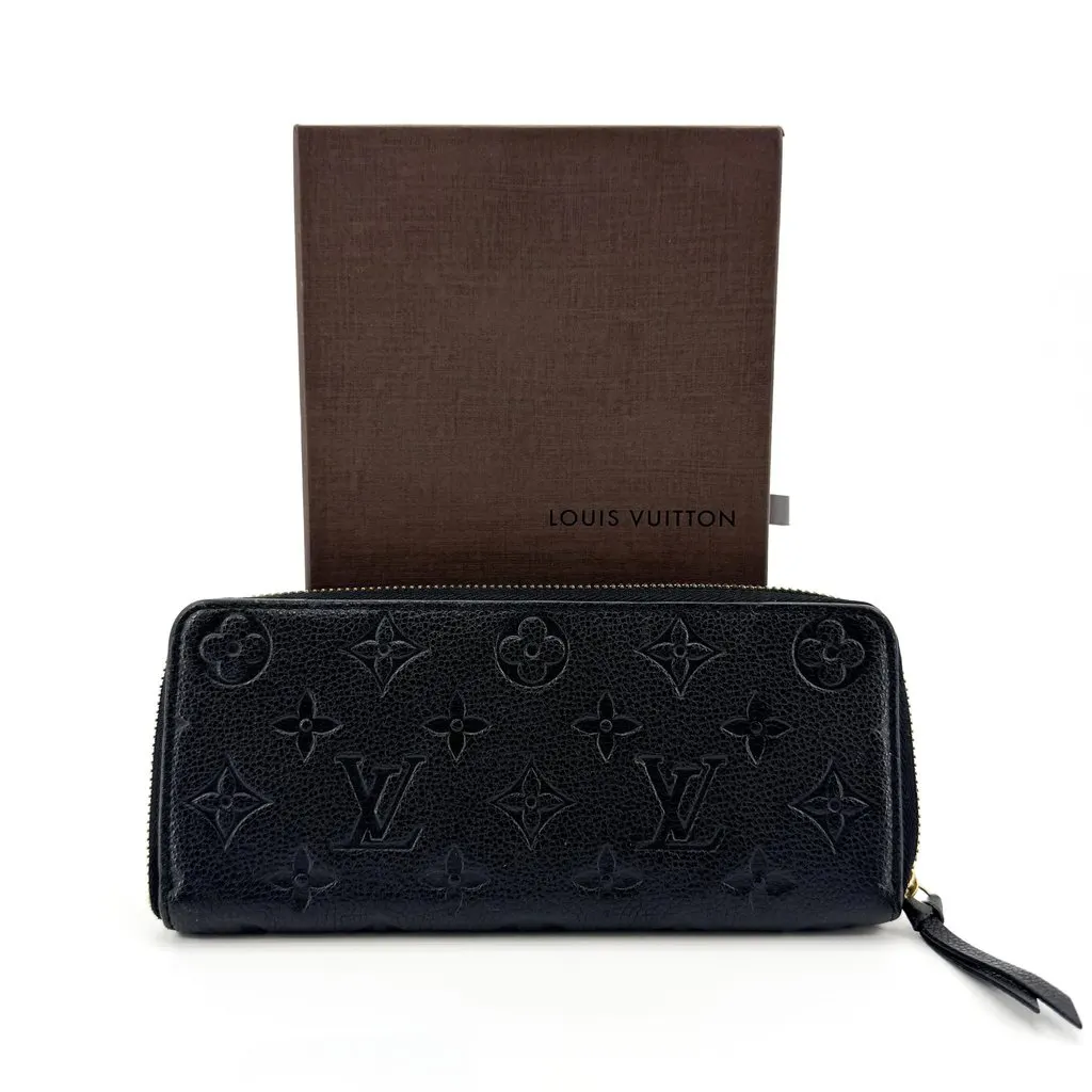 Louis Vuitton Monogram Empreinte Zippy Wallet Black Black Leather Very good - Back View