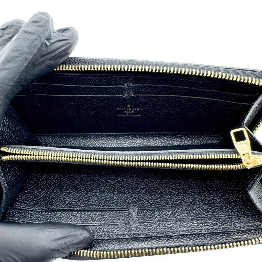 Louis Vuitton Monogram Empreinte Zippy Wallet Black Black Leather Very good - Model View