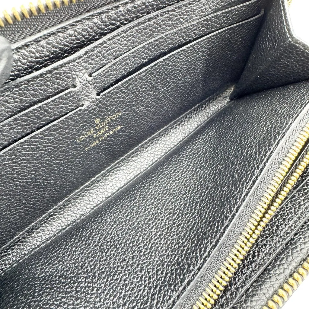 Louis Vuitton Monogram Empreinte Zippy Wallet Black Black Leather Very good - Box View