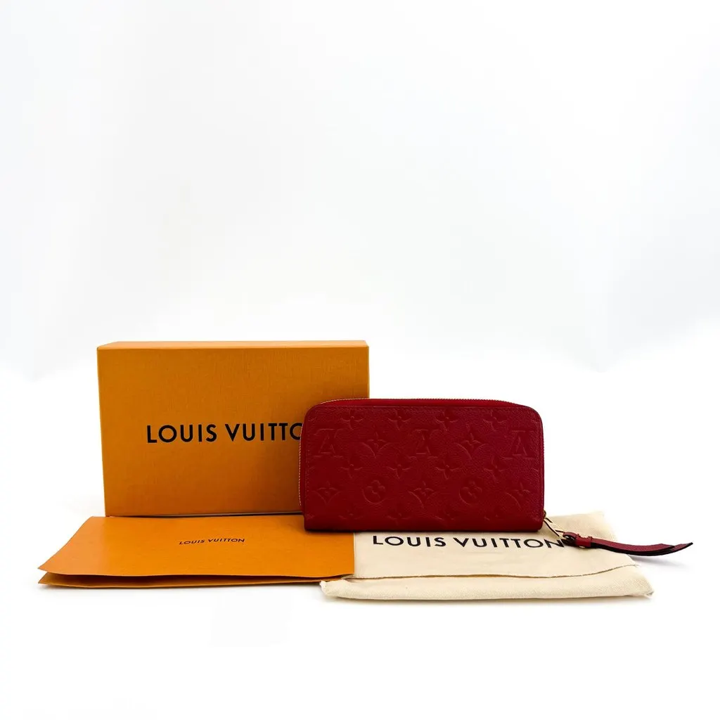 Louis Vuitton Monogram Empreinte Zippy Wallet Scarlet Red Leather Very good - Back View