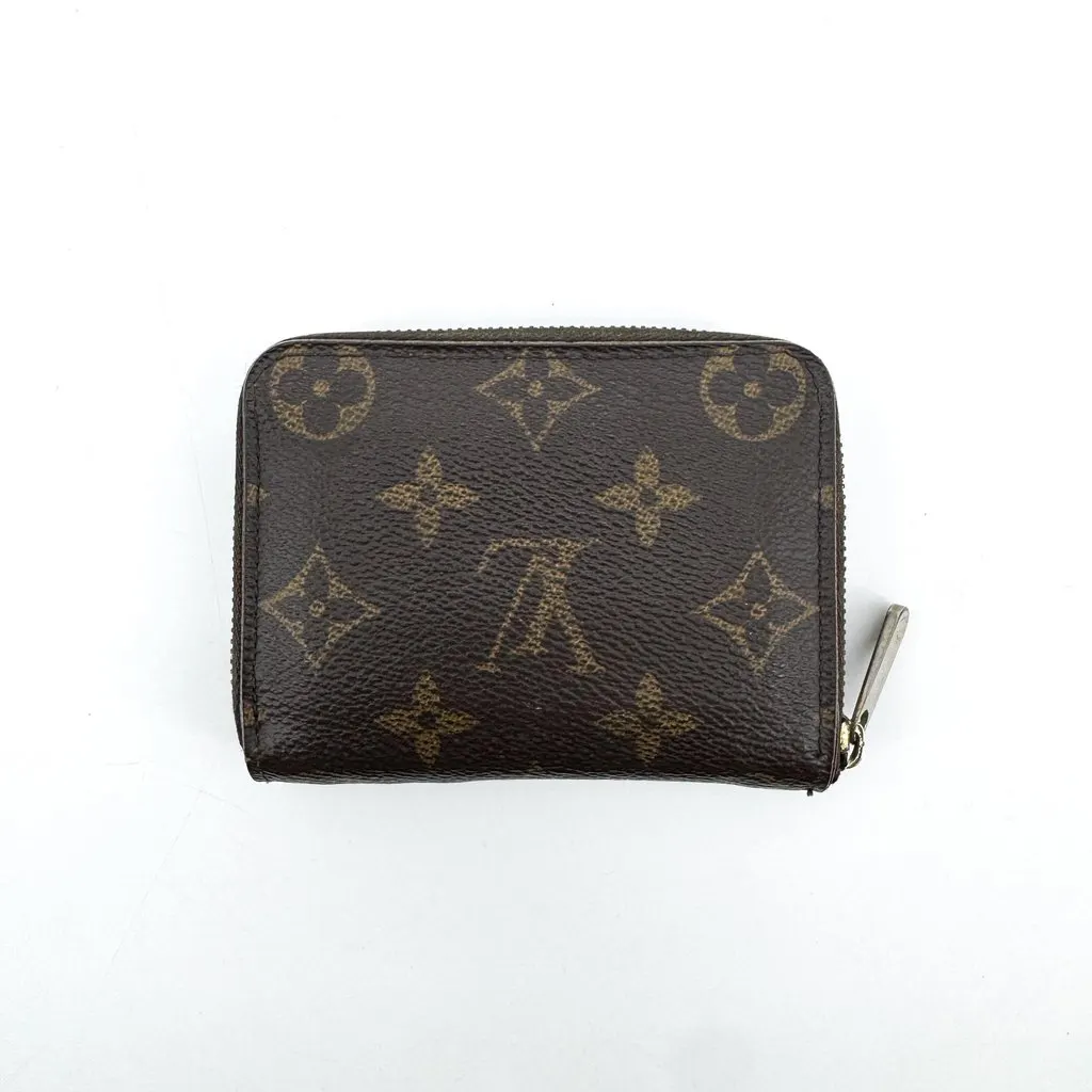Louis Vuitton Monogram Zippy Coin Purse Brown Canvas Good - Back View