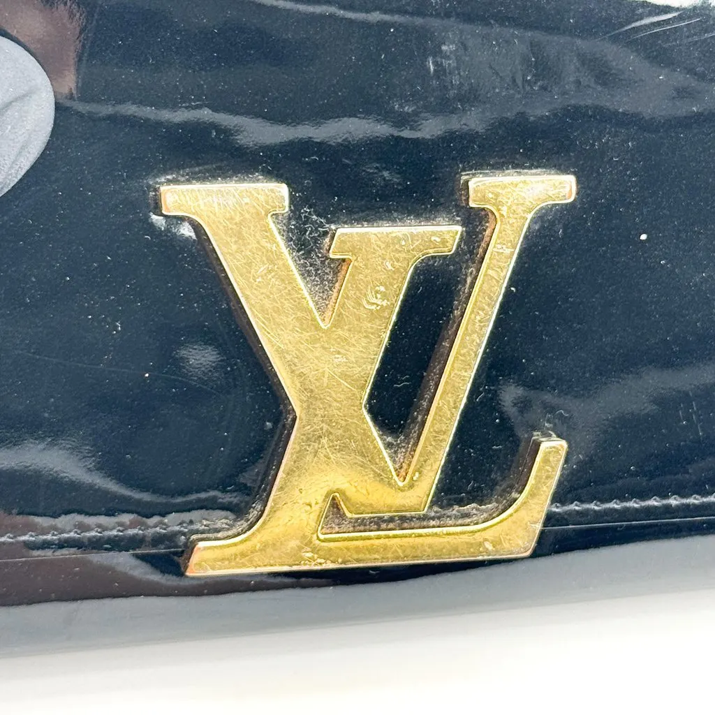 Louis Vuitton Louise Long Wallet Patent Black Gold Black Leather Good - Box View