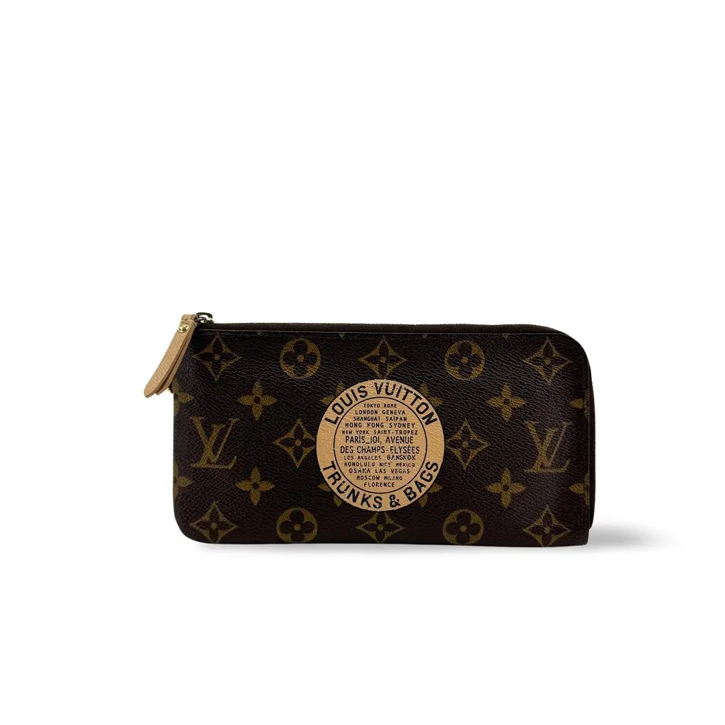 Louis Vuitton Monogram Trunks & Bags Zippy Wallet Brown Beige Canvas Very good - Front View