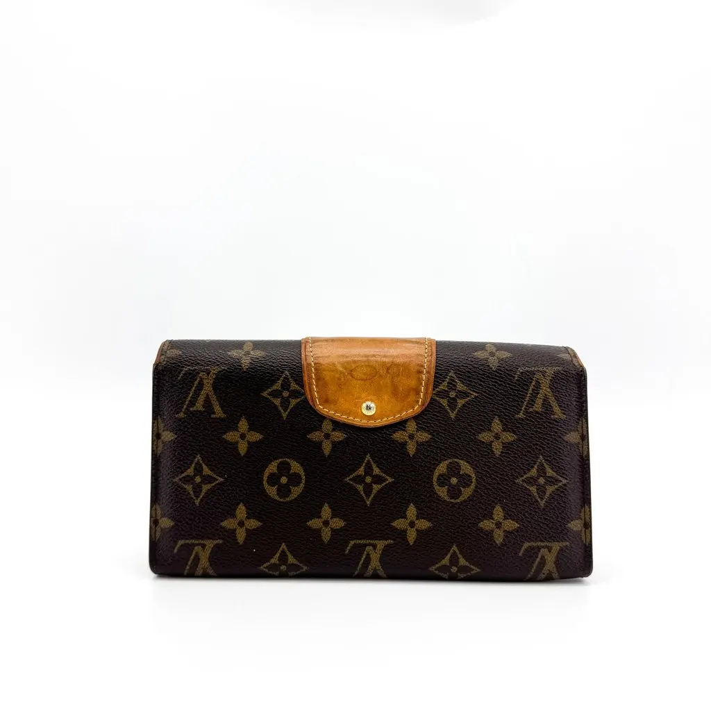 Louis Vuitton Monogram Portefeuille Beverly Long Wallet Brown Brown Canvas Good - Inside View