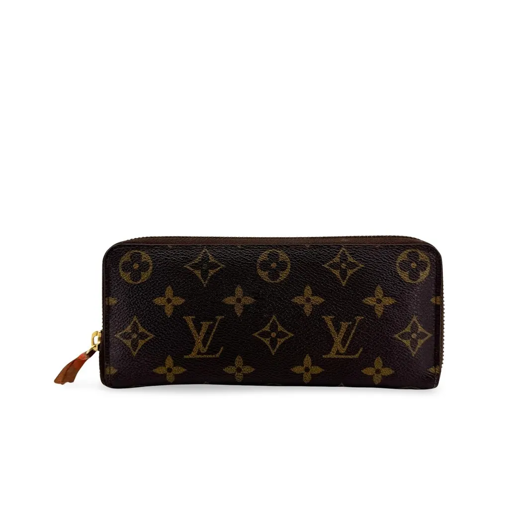 Louis Vuitton Monogram Zippy Wallet Brown Brown Canvas Good - Front View