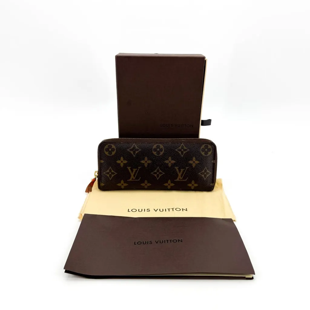 Louis Vuitton Monogram Zippy Wallet Brown Brown Canvas Good - Back View