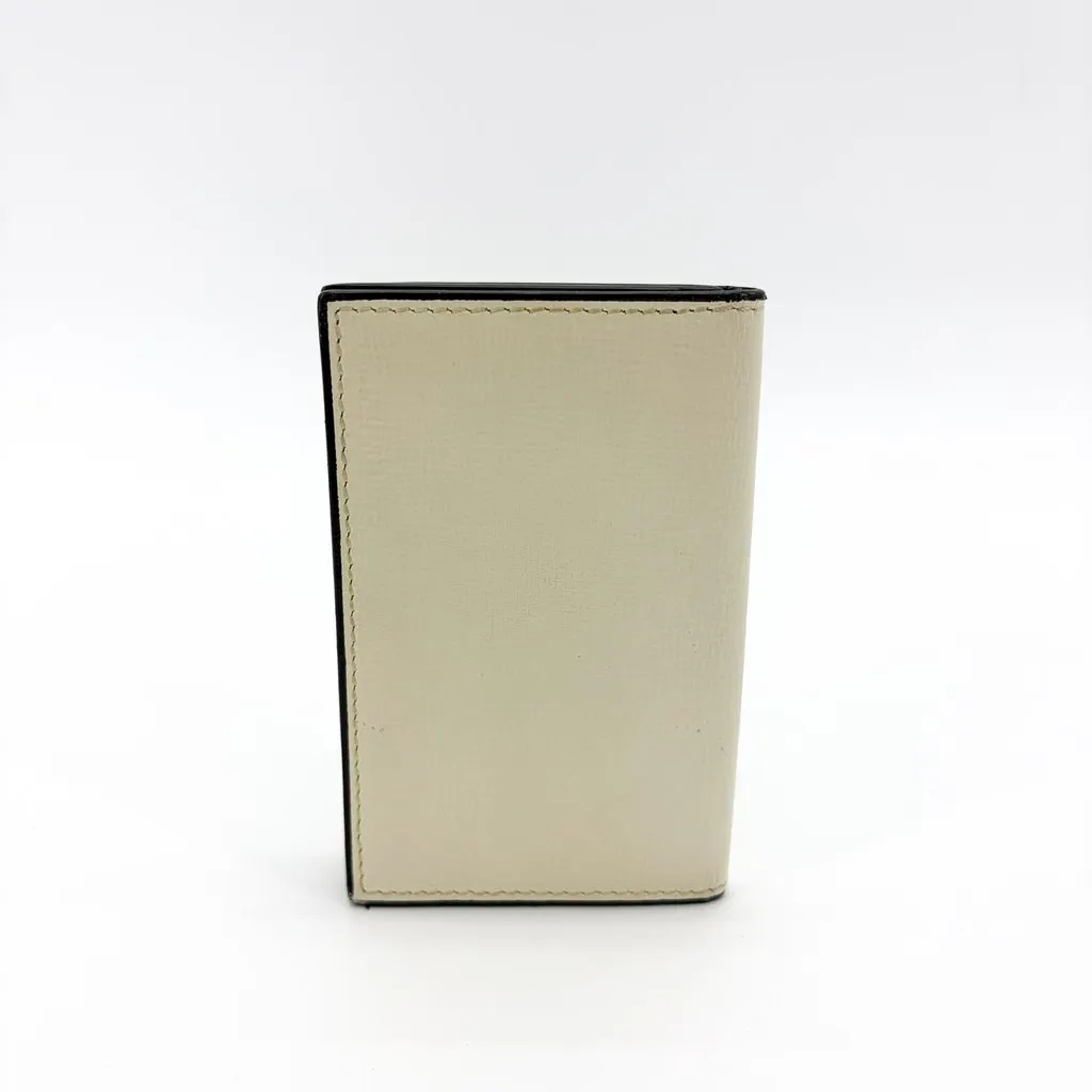 Valextra Vertical Card Holder Pergamena Ivory MultiColor Leather Fair - Inside View