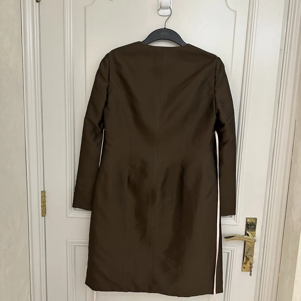 Unsigned ANTONIO RIVA MILANO — Rare Chocolate Brown Tailored Couture Coat Brown Very good - Back View