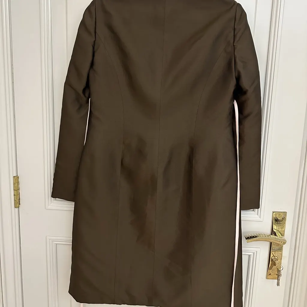 Unsigned ANTONIO RIVA MILANO — Rare Chocolate Brown Tailored Couture Coat Brown Very good - Inside View