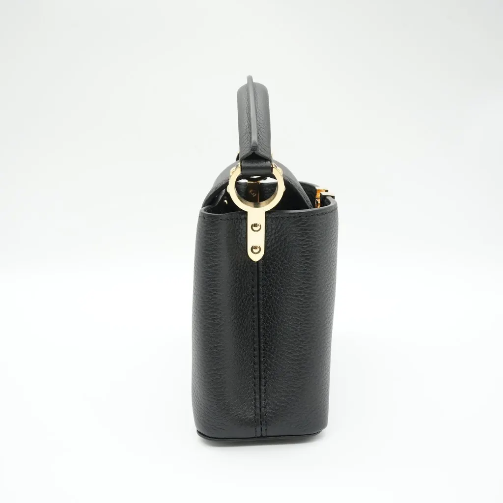 Louis Vuitton Mini Capucine Black Taurillon Black Leather Never worn - Box View