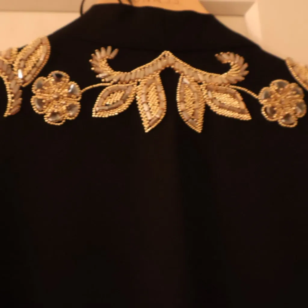 Unsigned Hessa Al Falassi Abaya Black Cotton Never worn, with tag - Back View