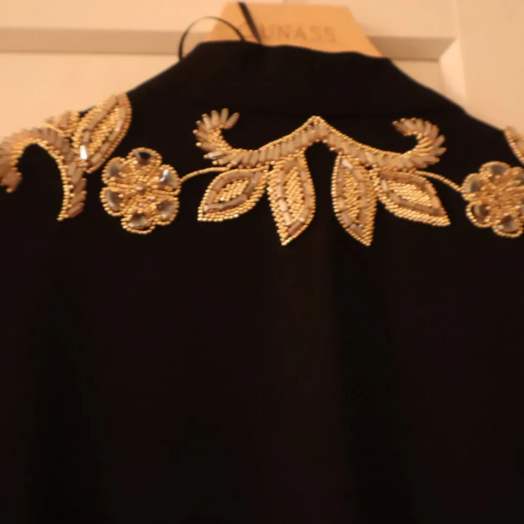 Unsigned Hessa Al Falassi Abaya Black Cotton Never worn, with tag - Box View