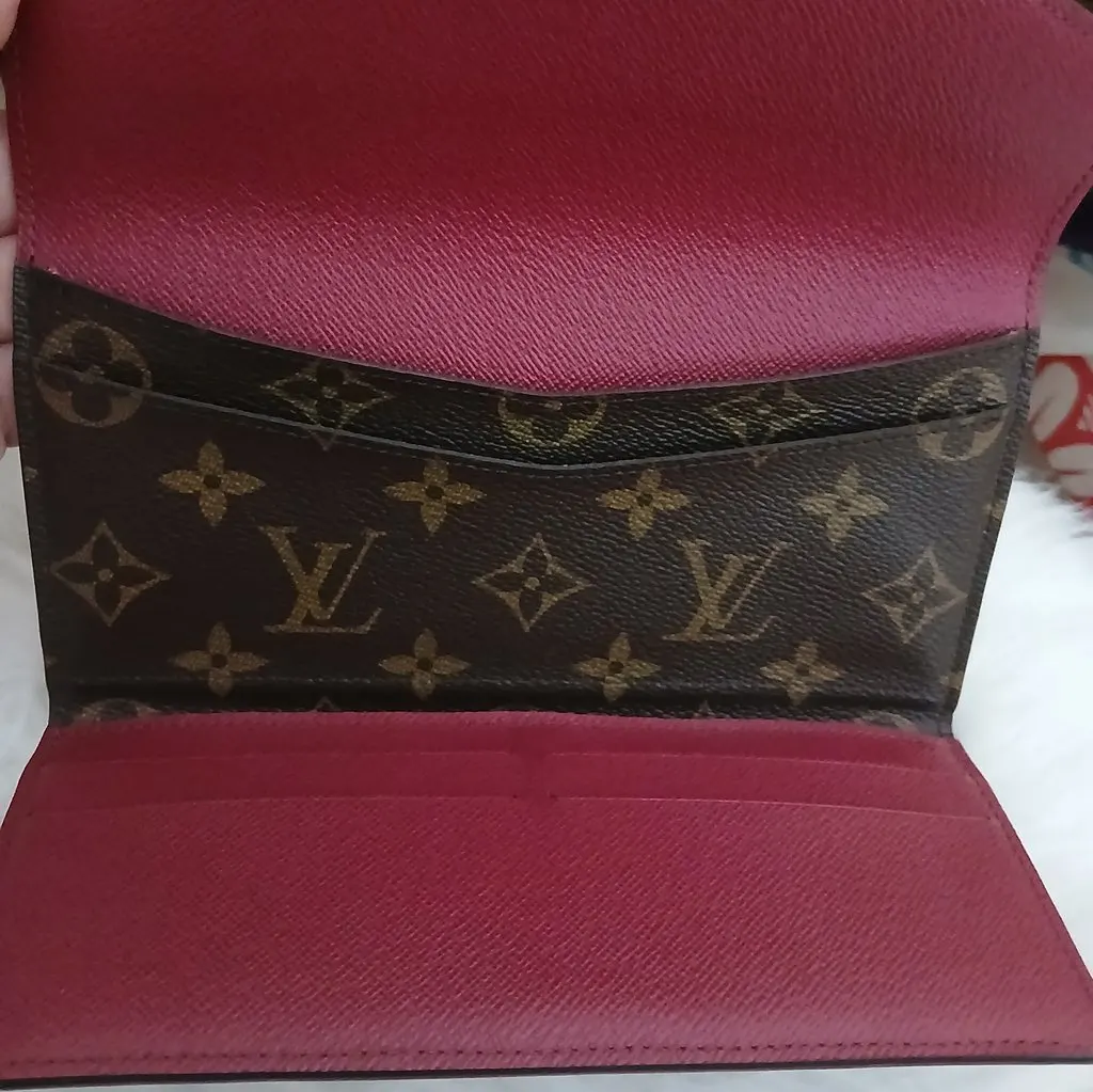 Louis Vuitton Josephine envelope monogram wallet Brown Canvas Very good - Model View