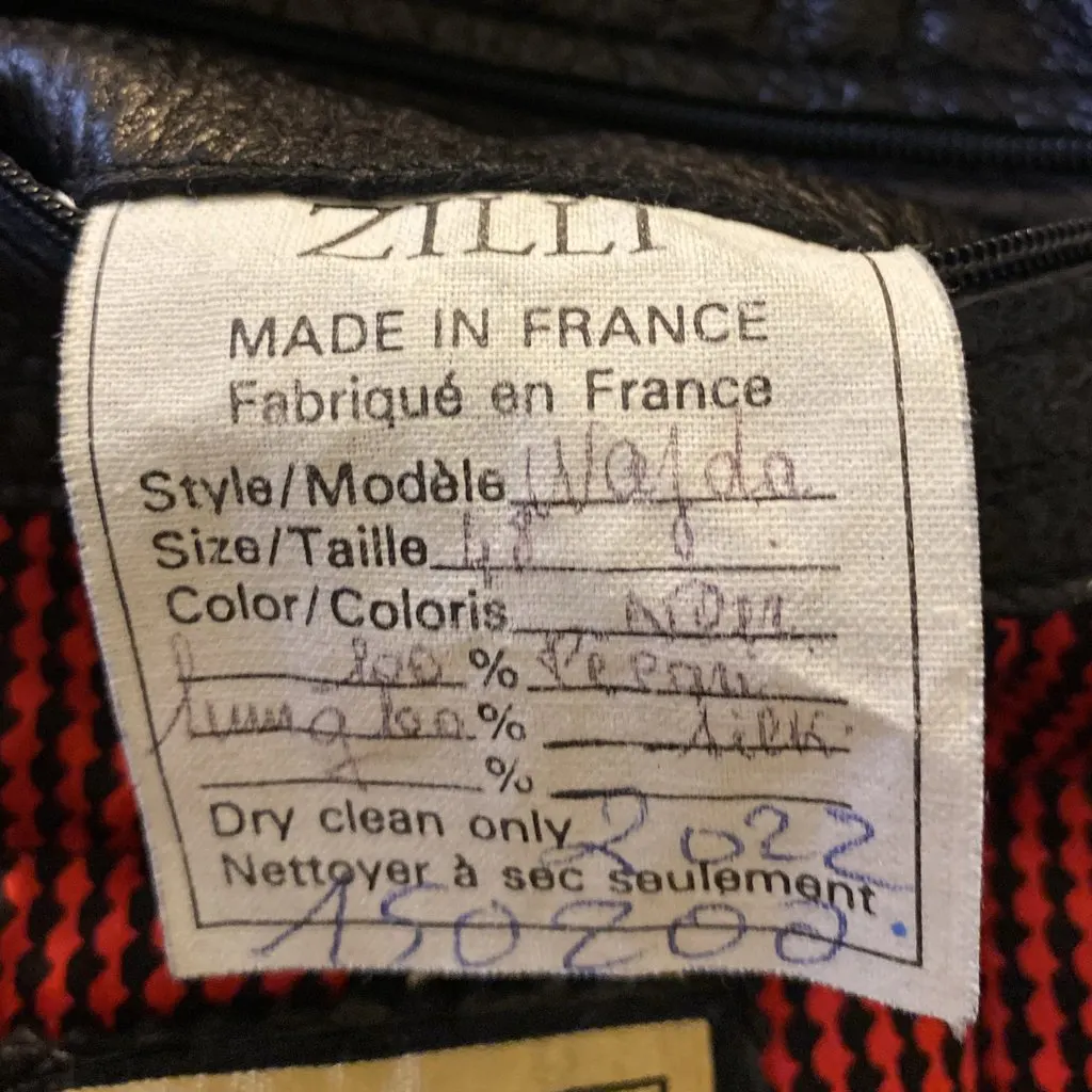 ZILLI Pecari Leather Jacket Black Leather Good - Model View