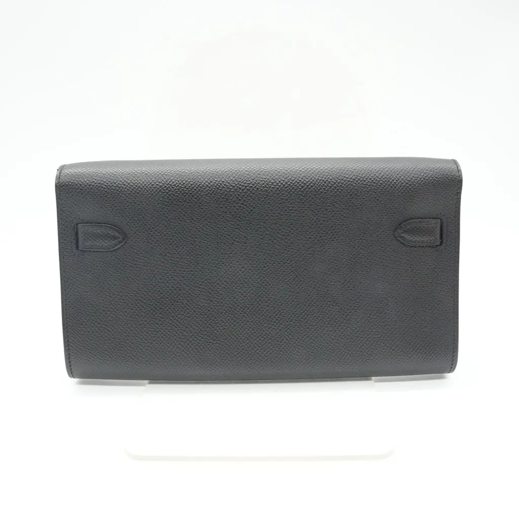 Hermès Kelly To Go Noir Epsom Stamp:K(2025) Black Leather Good - Back View