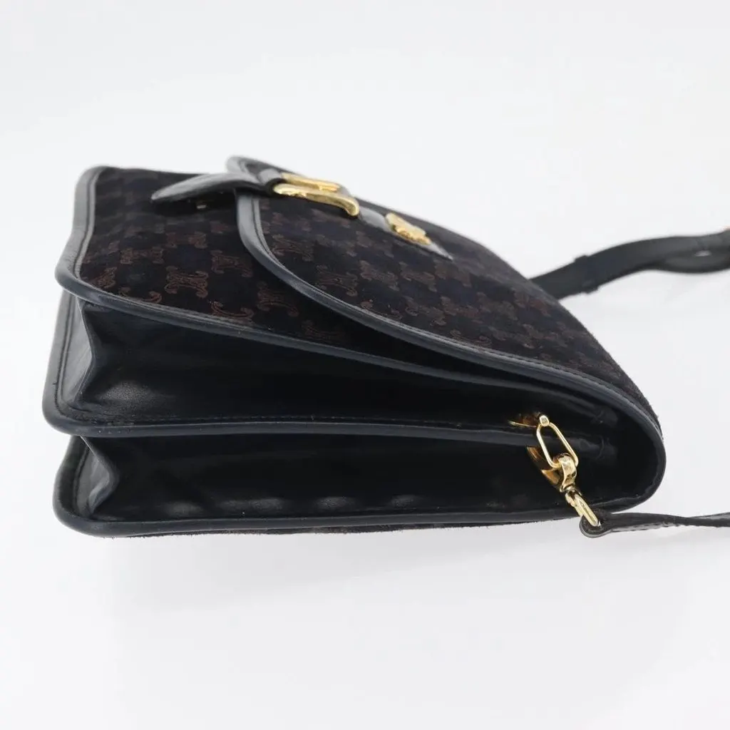 Celine Sholder Bag Black Canvas Good - Box View