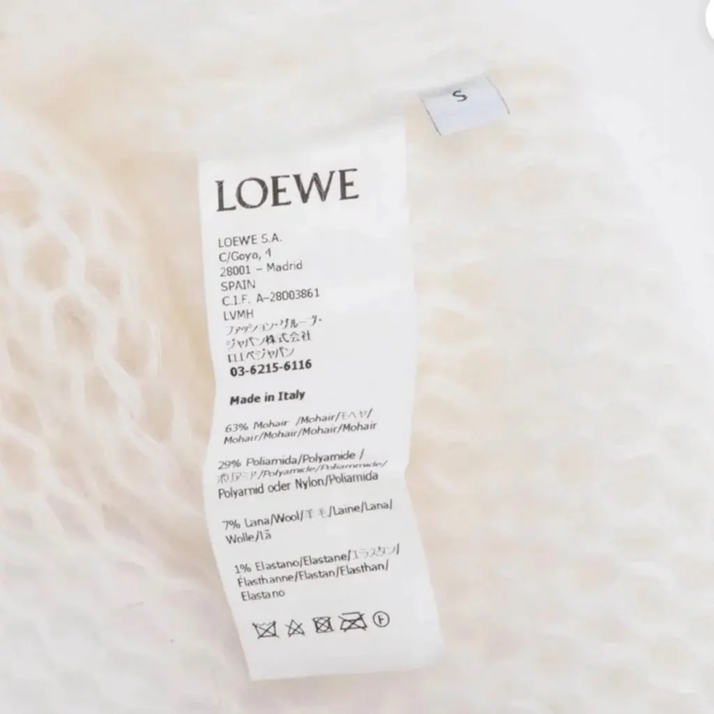 Loewe Loewe Sleeveless Sweater White Wool Never worn, with tag - Model View