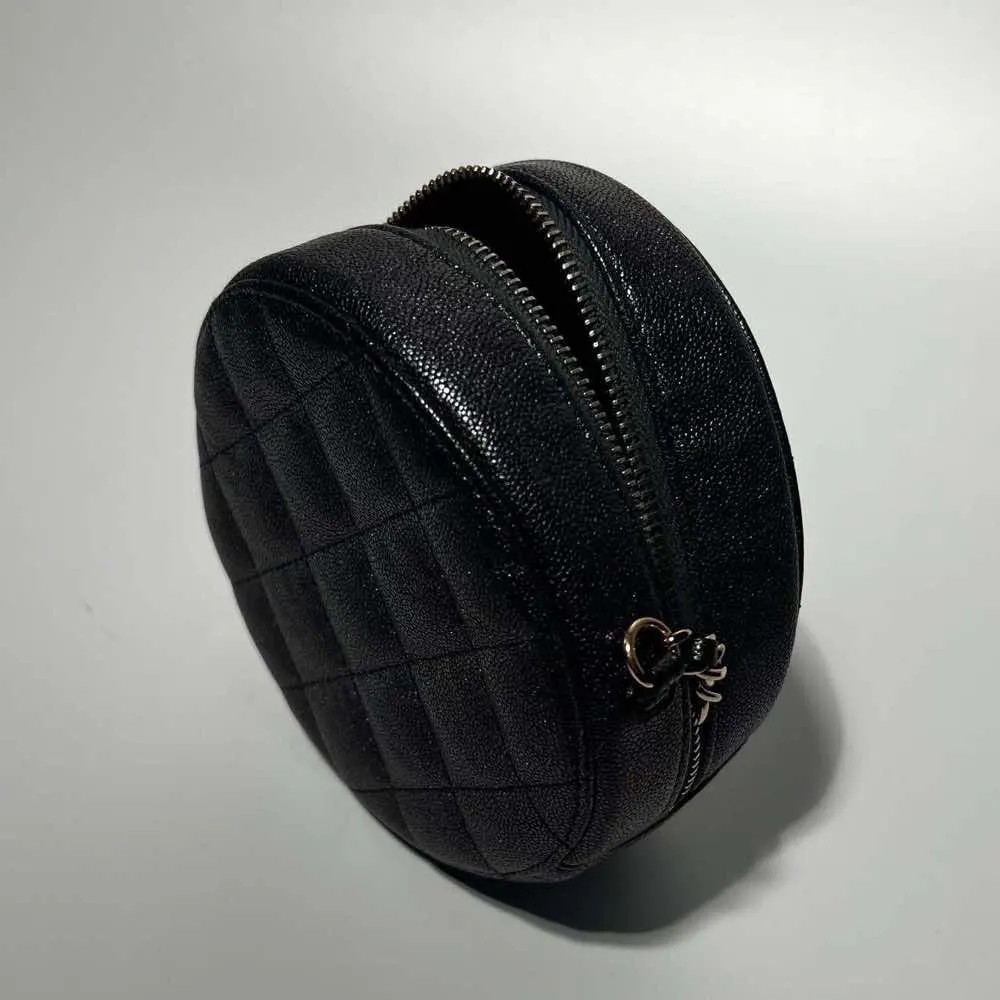 Chanel Coin Bag Black Leather Metal Good - Model View