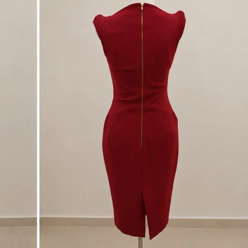 Antonio Berardi Form-Fitting Red Column Dress Red Viscose Very good - Box View