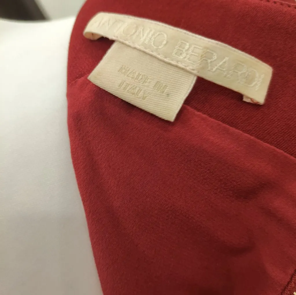 Antonio Berardi Form-Fitting Red Column Dress Red Viscose Very good - Inside View