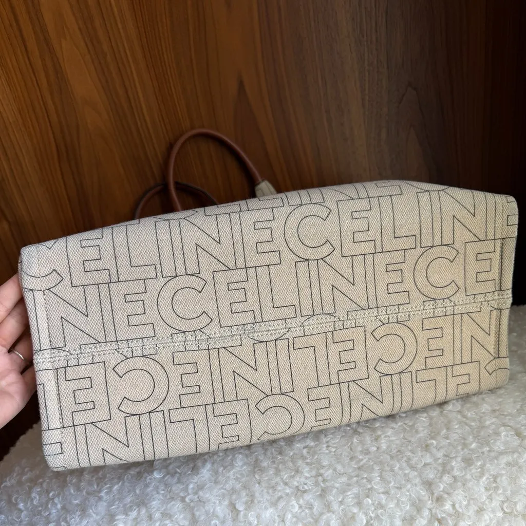 Celine Cabas Beige Cotton Very good - Inside View