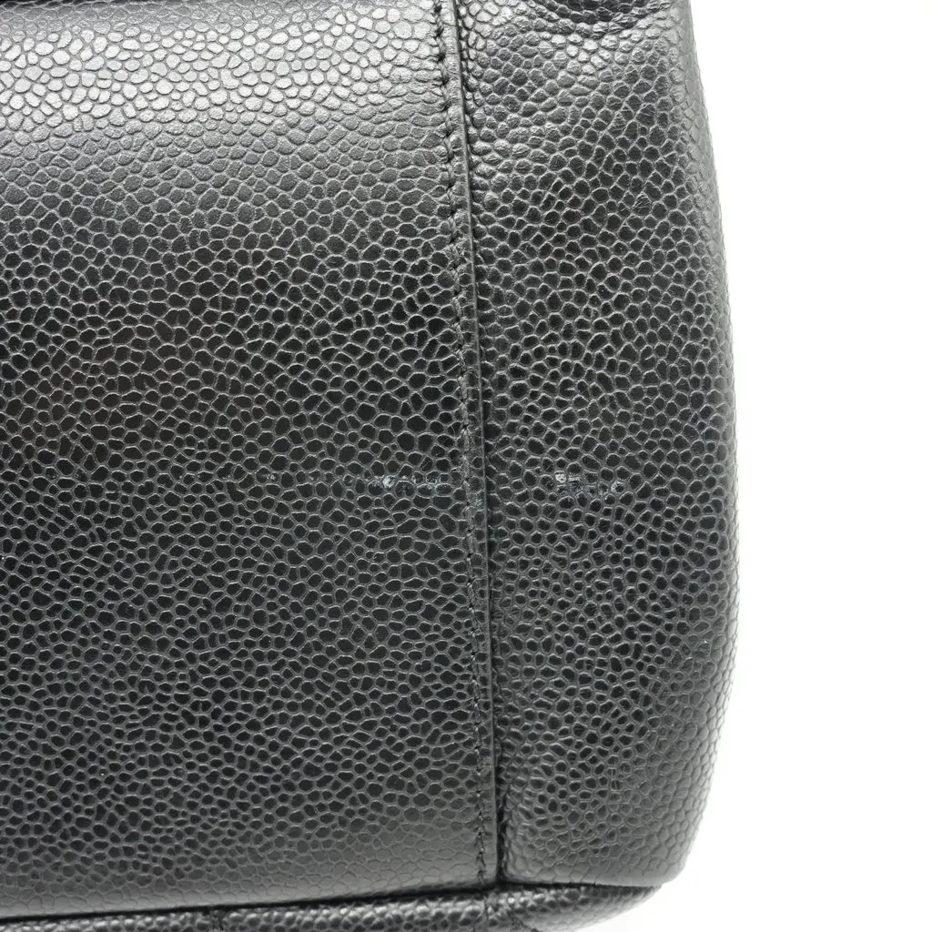 Chanel Grand Shopping Tote Black Leather Gold Hardware Black Leather Good - Box View
