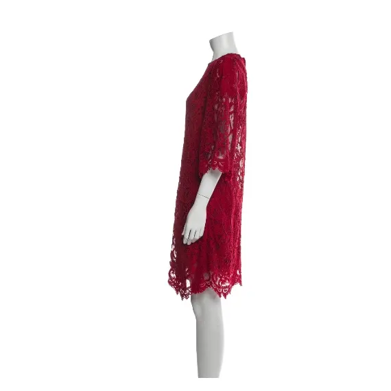 Dolce & Gabbana Lace Red Dress Red Lace Very good - Back View