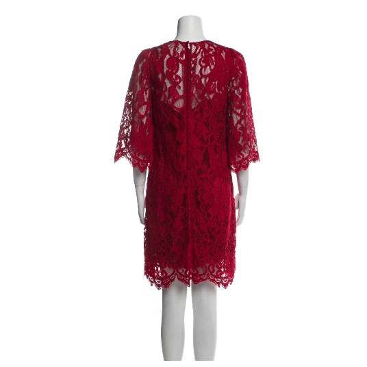 Dolce & Gabbana Lace Red Dress - Image 6