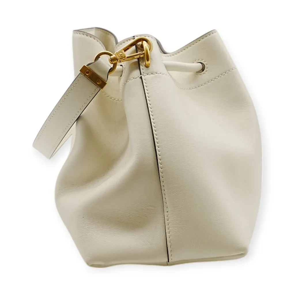 Jimmy Choo Cinch Bucket Bag - '20s White Leather Good - Model View