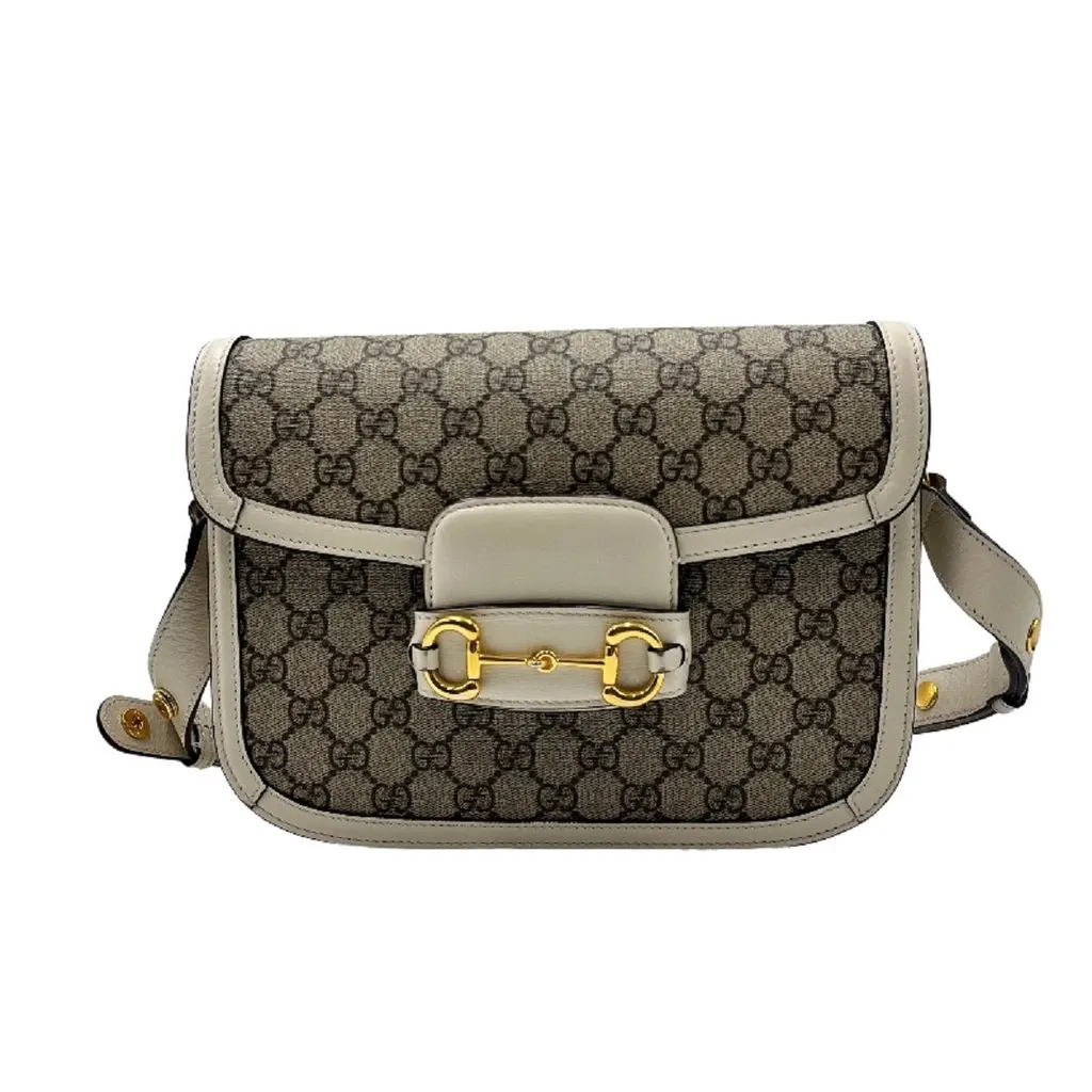 Gucci 1955 Horsebit Bag - '20s White Good - Front View