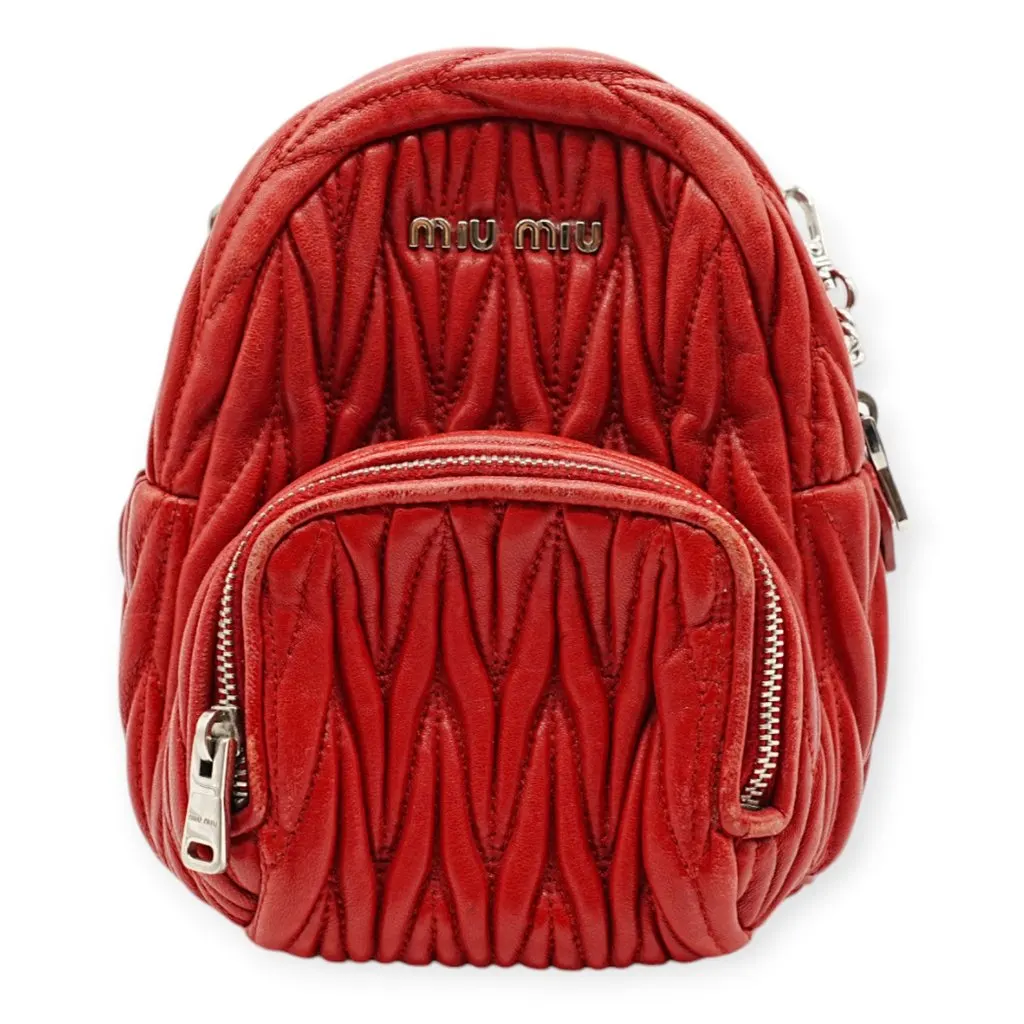 Miu Miu Mini Backpack - '10s MultiColor Leather Good - Front View