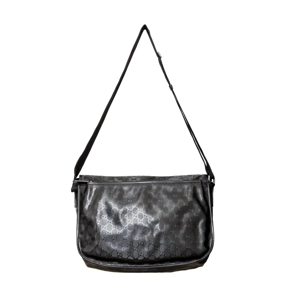 Gucci GG Imprime Messenger Bag - '10s Silver Canvas Good - Inside View
