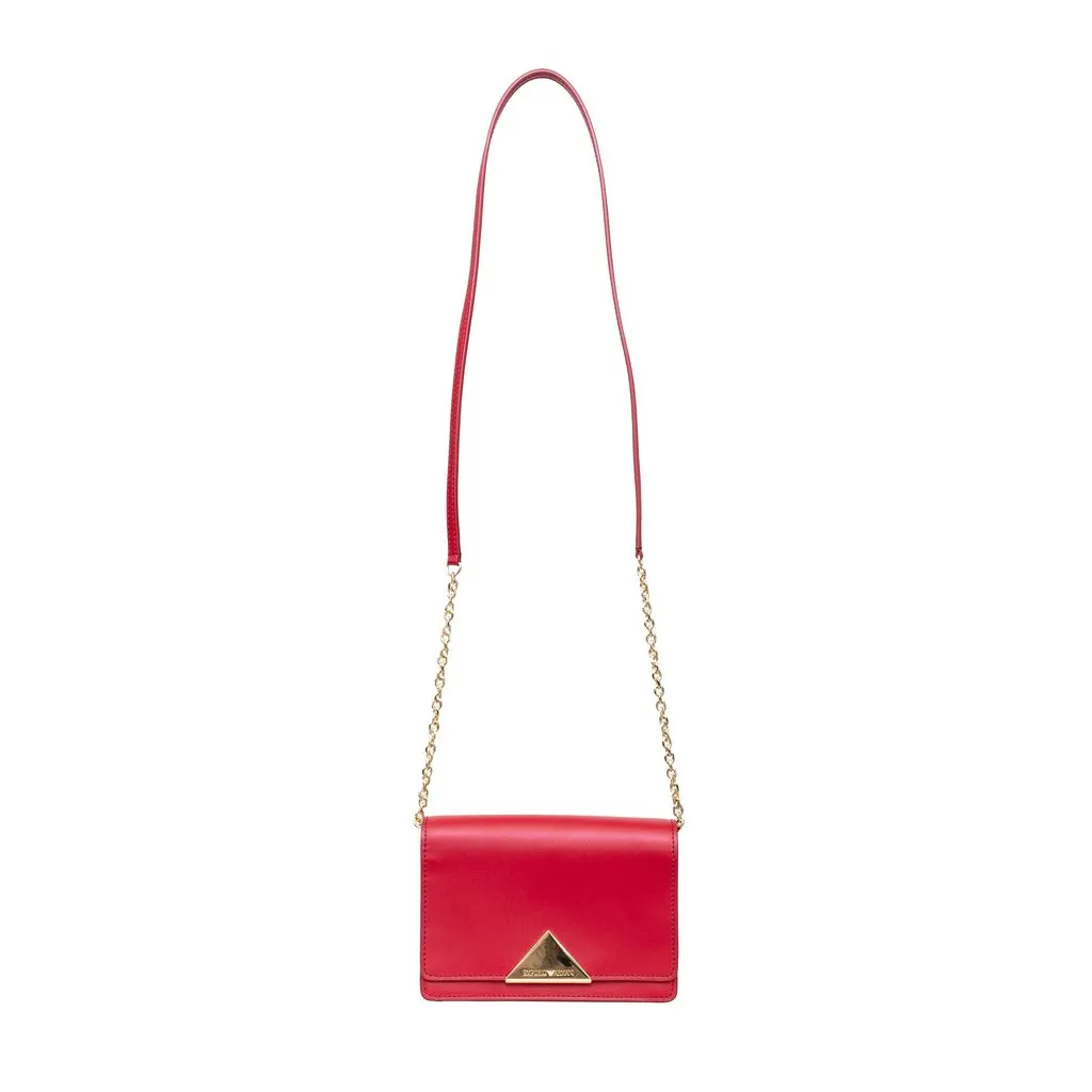 Emporio Armani Mini Sling Crossbody Bag - '10s Red Leather Good - Back View