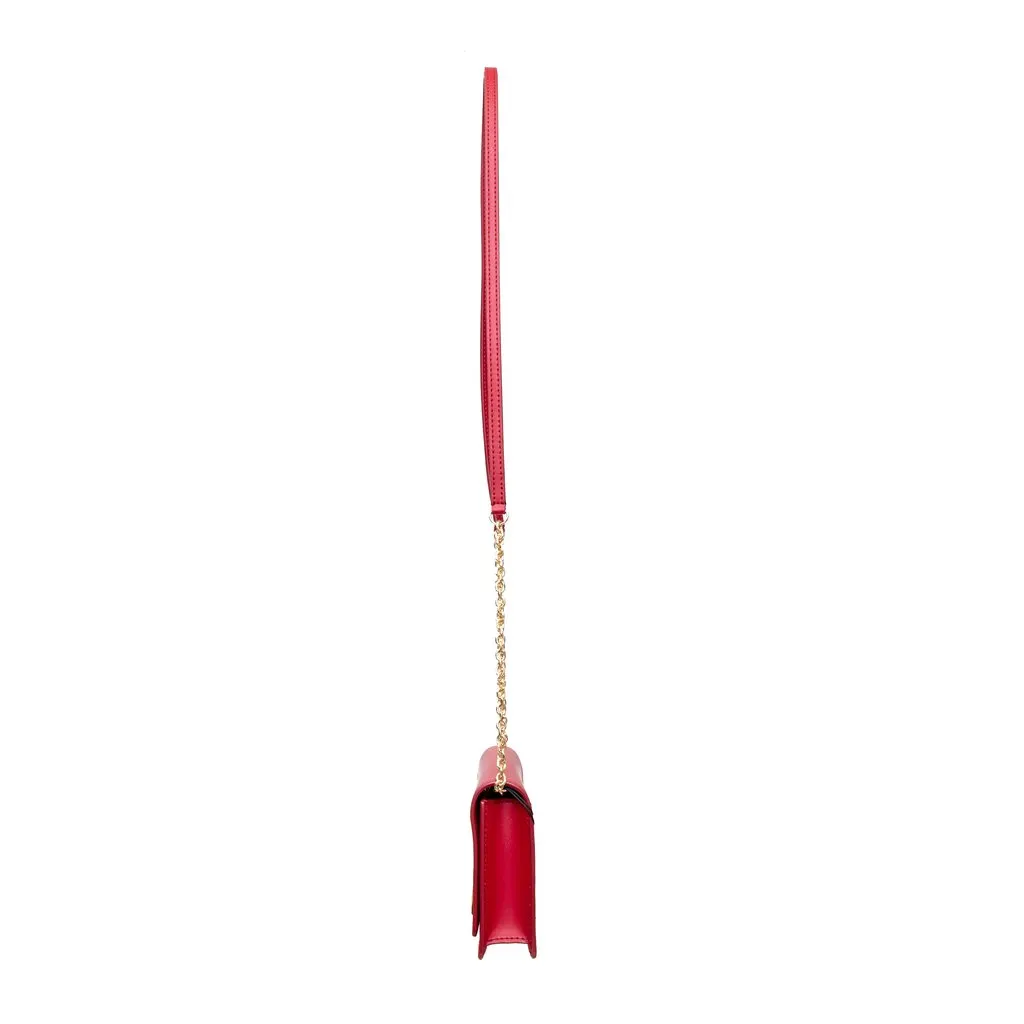 Emporio Armani Mini Sling Crossbody Bag - '10s Red Leather Good - Inside View