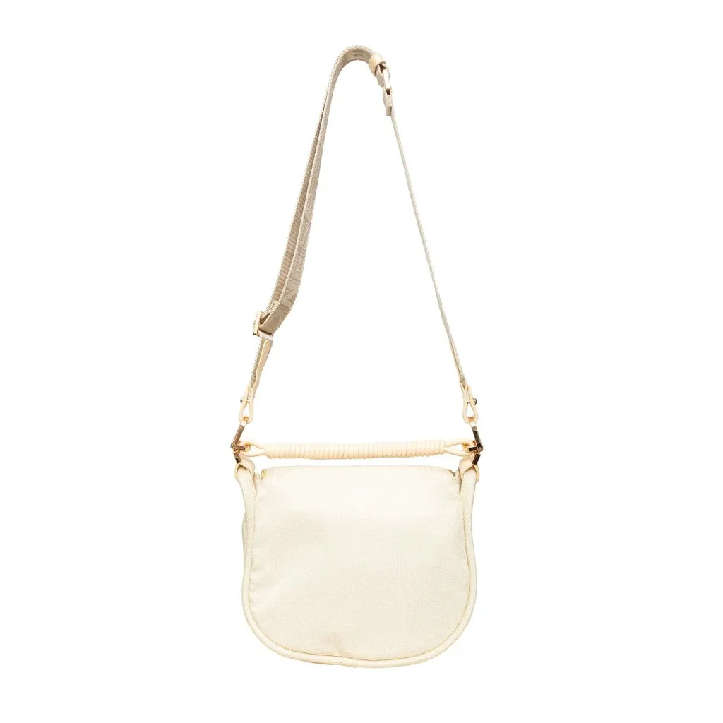 Unsigned Borbonese Chamomile Shoulder Bag - '10s White Polyamide Good - Model View