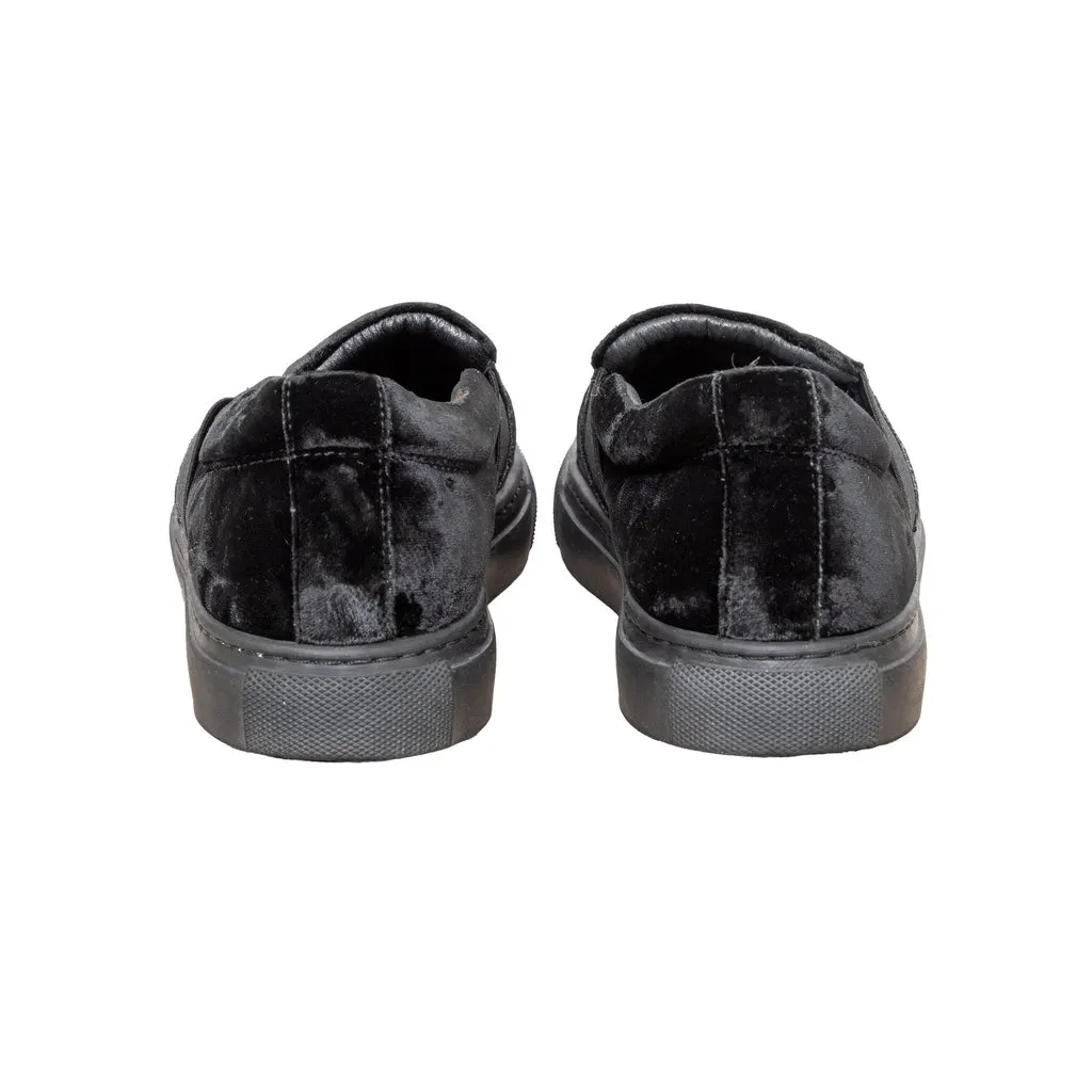Lanvin Velvet Slip-on Sneakers - '10s Black Velvet Good - Box View