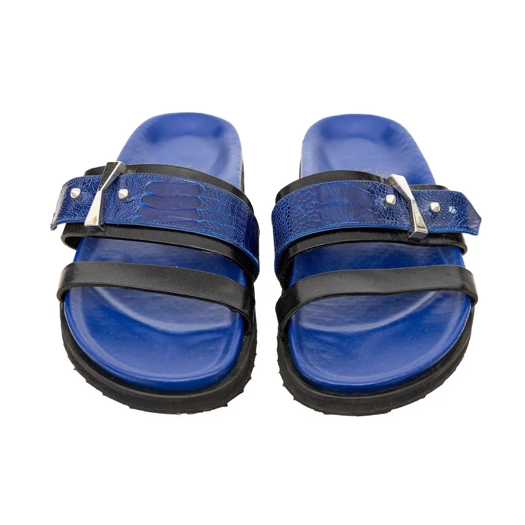 Alexander McQueen Embossed Sandals - '10s Black Leather Good - Inside View