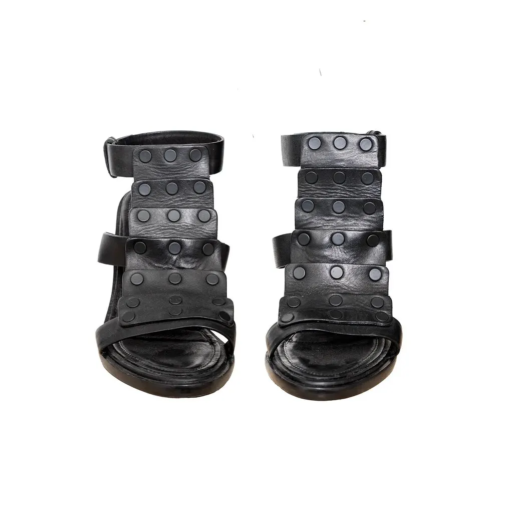 Unsigned Rag & Bone Deane T-strap Sandal - '10s Black Leather Good - Back View