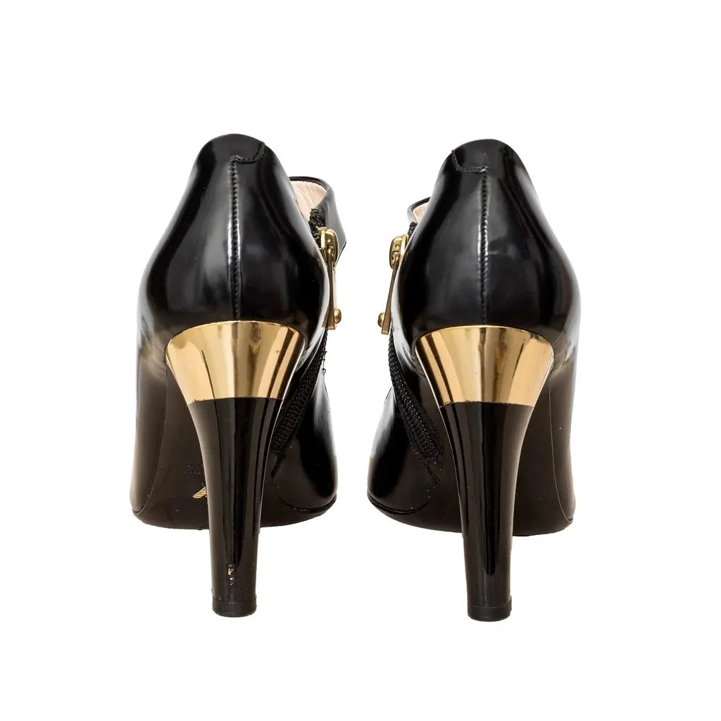 Emporio Armani Mary Jane Heels - '10s Black Leather Good - Box View