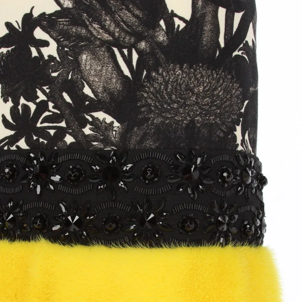 Giambattista Valli Multicolor Embellished Skirt - 2020s Black Wool Good - Model View