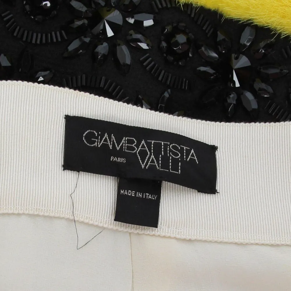 Giambattista Valli Multicolor Embellished Skirt - 2020s Black Wool Good - Box View