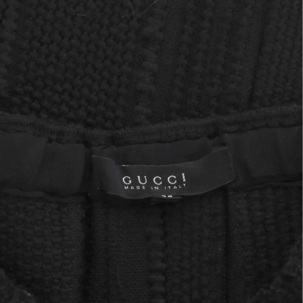 Gucci Black Knitted Skirt - 2000s Black Wool Good - Model View