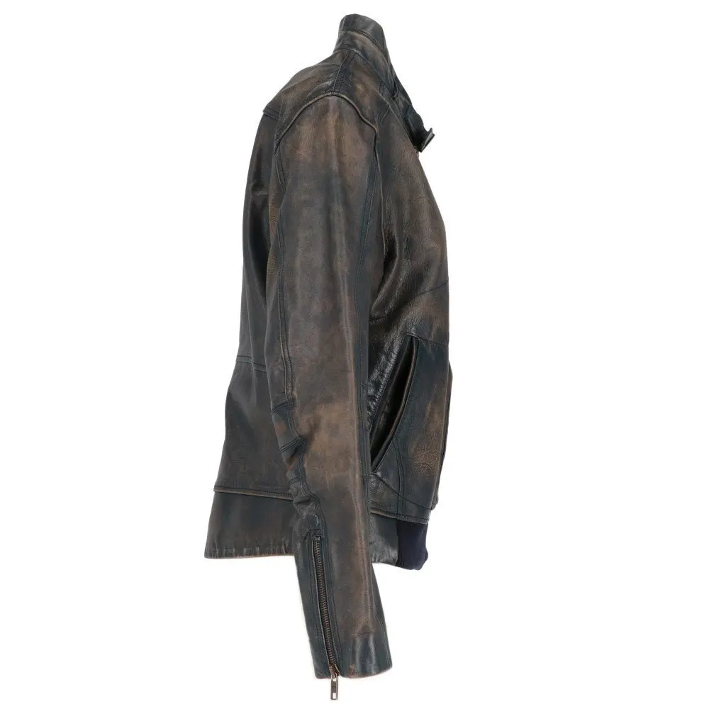 Marc Jacobs Shaded Blue Leather Jacket - 2020s Blue Leather Good - Inside View