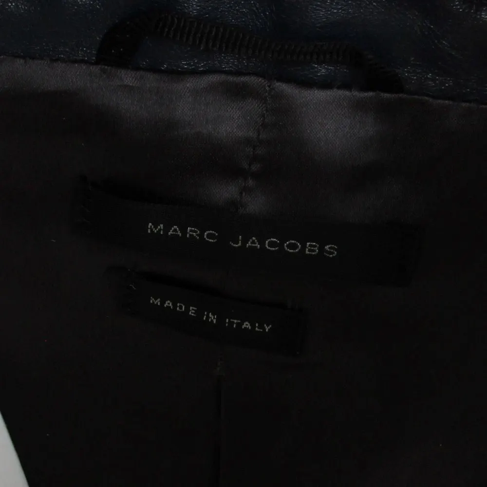 Marc Jacobs Shaded Blue Leather Jacket - 2020s Blue Leather Good - Model View