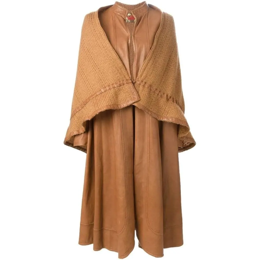 Unsigned Light Brown Suit - '70s Brown Wool Good - Front View