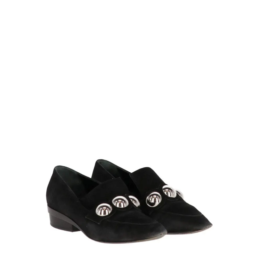 Hermès Black Suede Loafers - 2000s Black Suede Good - Back View