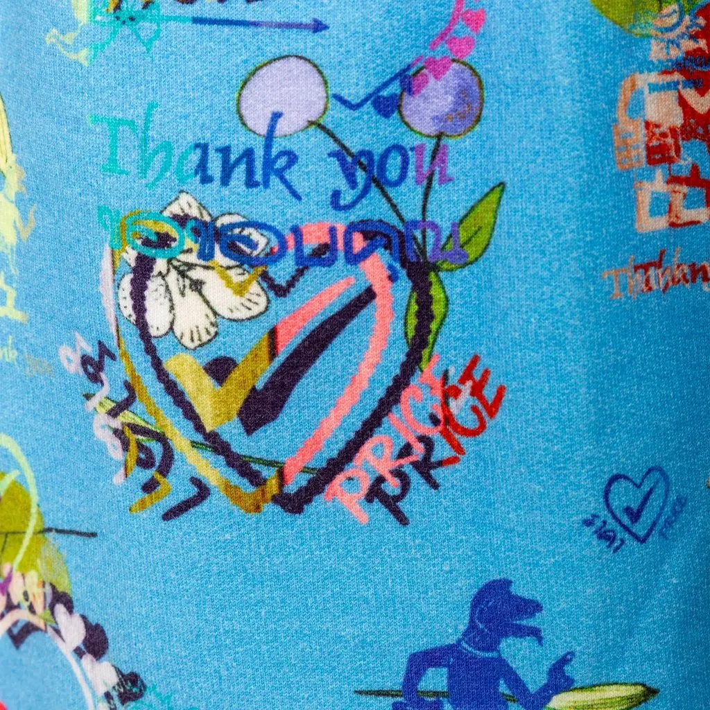 Vivienne Westwood Printed Shorts - '10s Blue Cotton Good - Model View