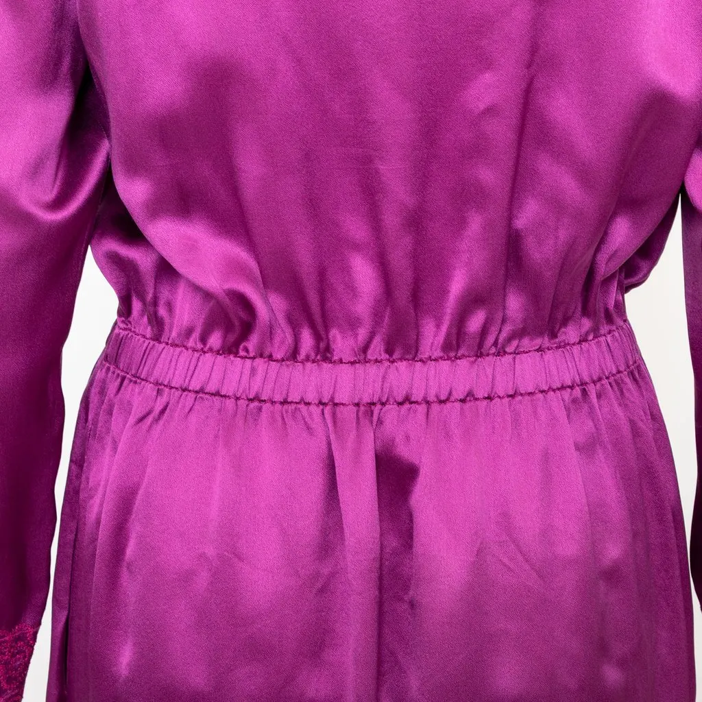 Saint Laurent Embroidered Long Dress - '10s Red Silk Good - Box View