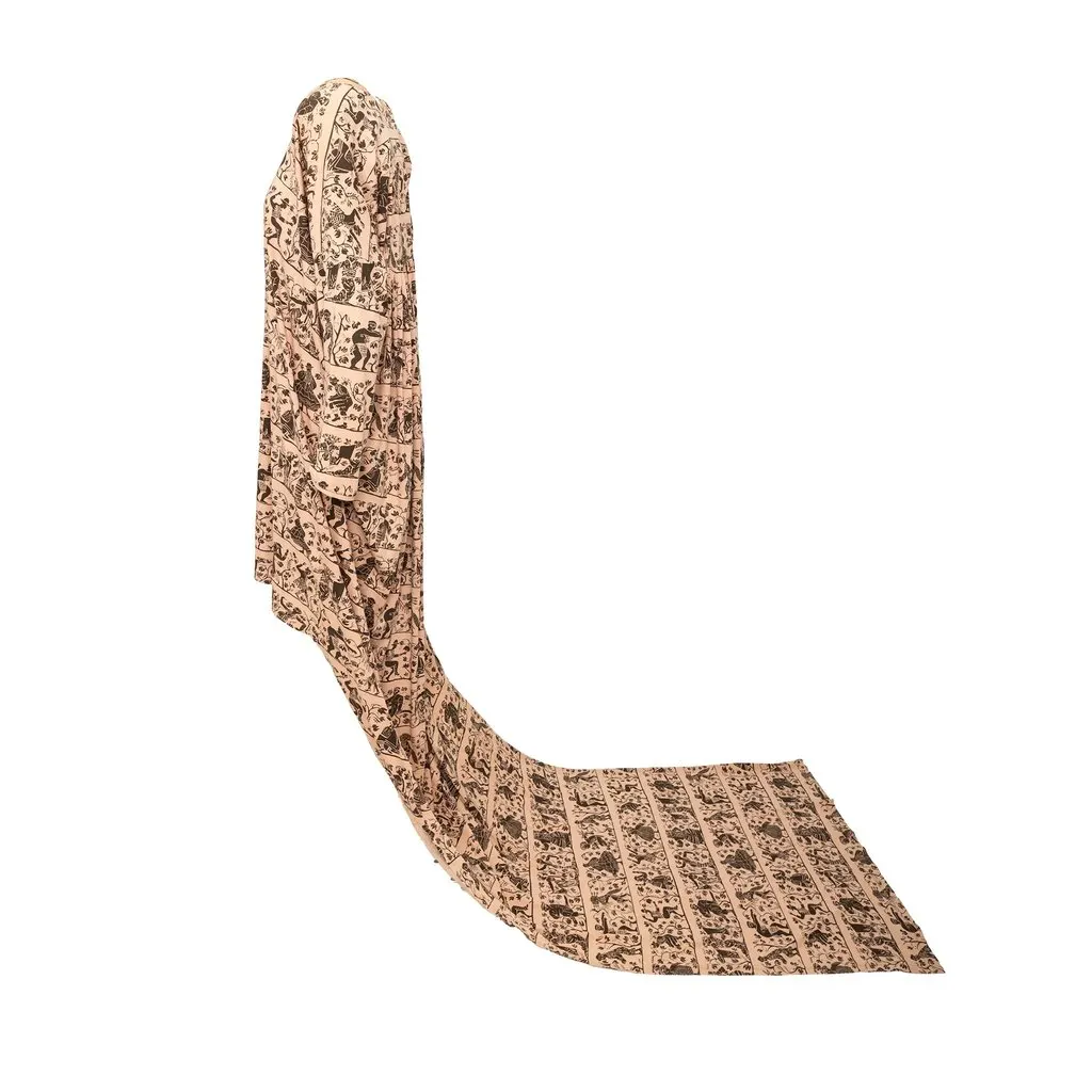 Vivienne Westwood Tribal Print Long Dress - '10s Brown Good - Back View