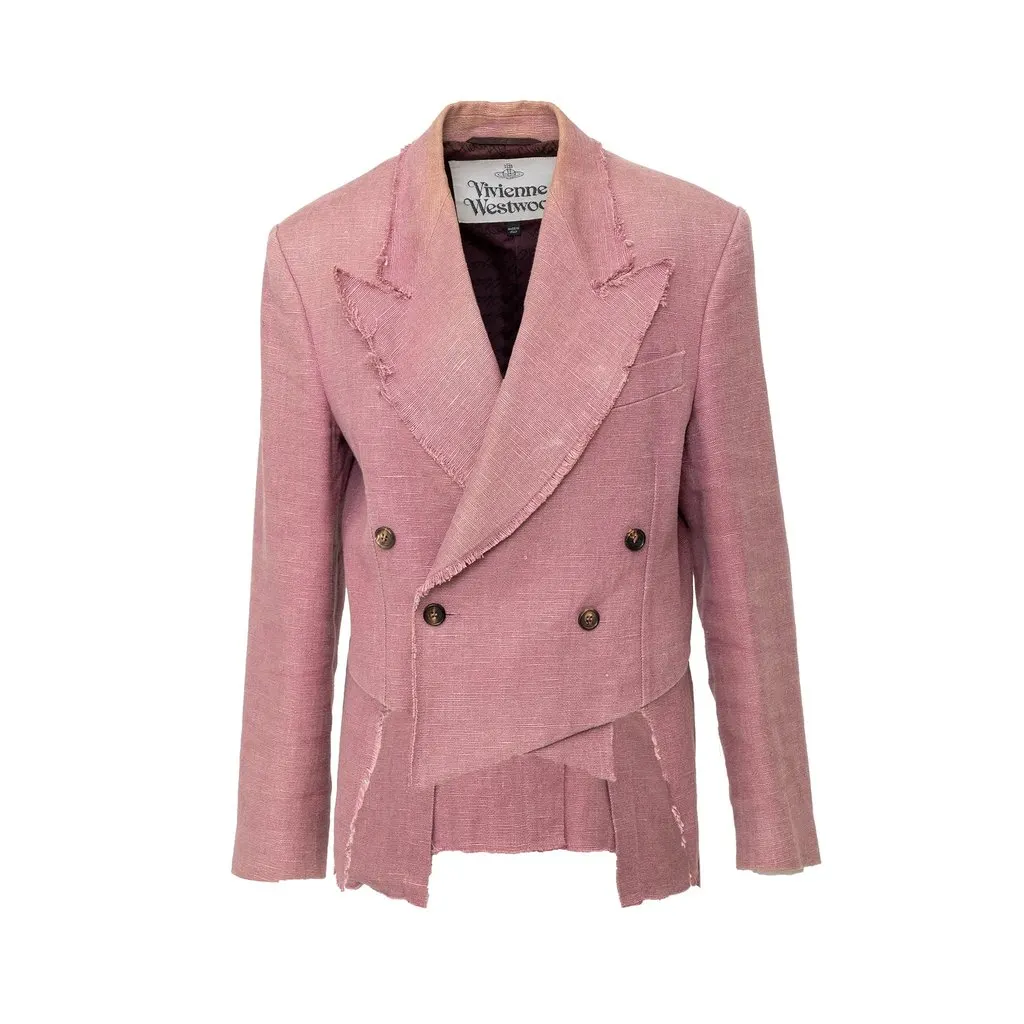 Vivienne Westwood Coat - '10s Pink Canvas Good - Front View